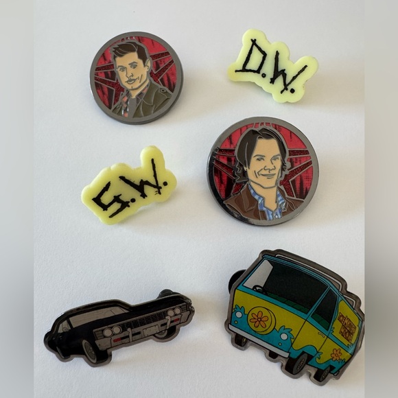 Supernatural Jewelry - Supernatural Sam Dean Winchester Scoobynatural Pin Bundle